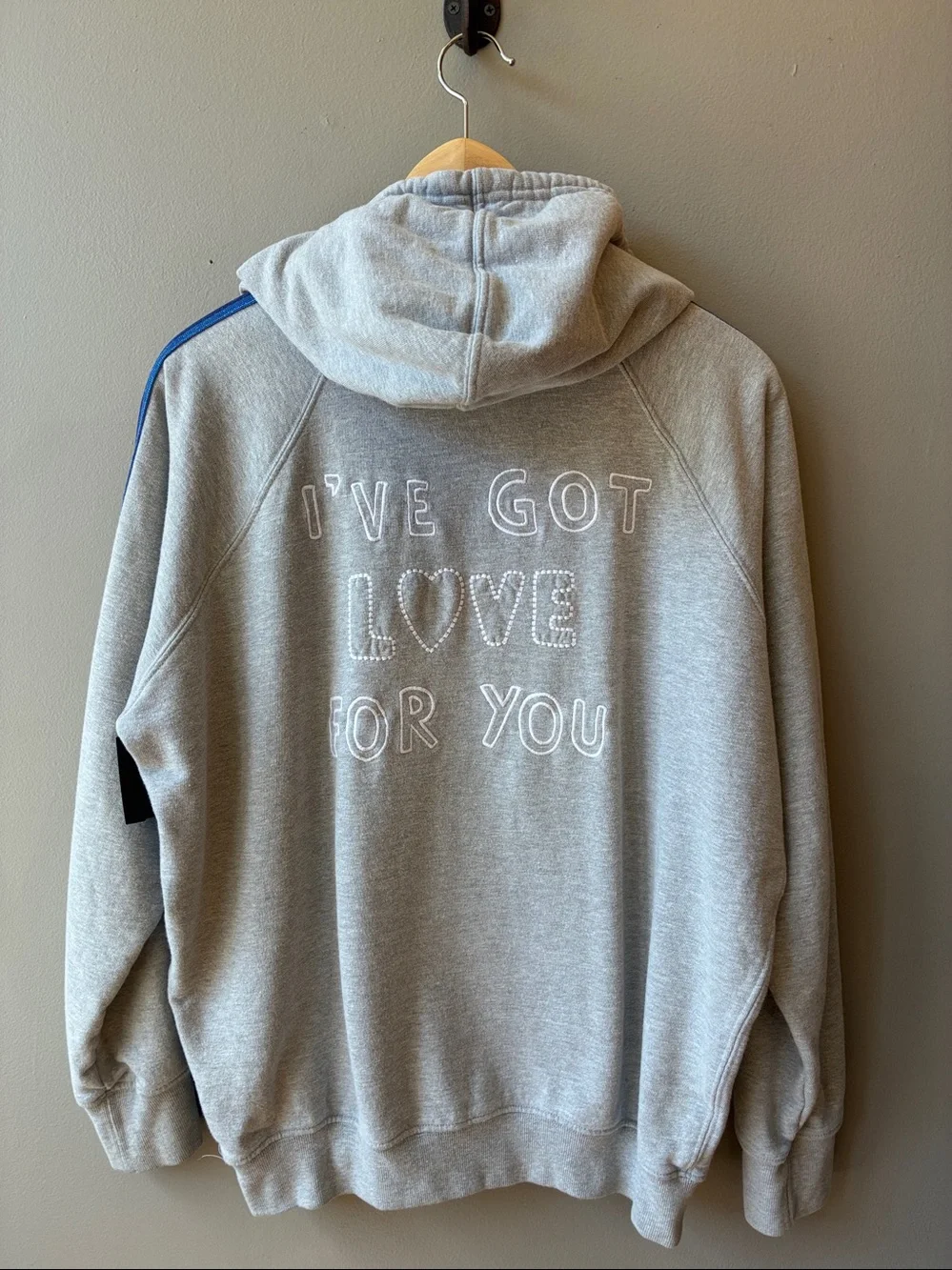 Spiritual Gangster I’ve Got Love For You Striped Hoodie Pullover, Large. - Picture 5 of 7